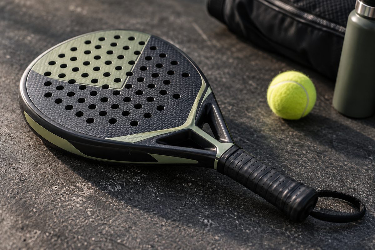 Lightweight 330g junior padel racket designed for competitive youth development